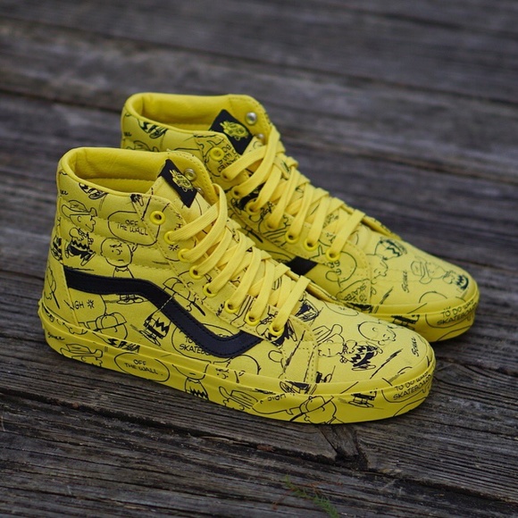 vans old skool snoopy yellow